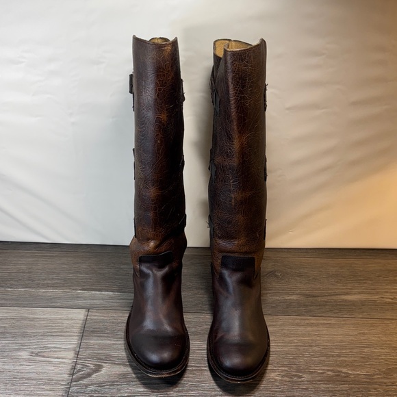 JB Dillon Brown Leather Knee-High Boots woman’s size 7.5 - Picture 2 of 15